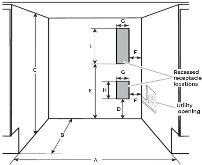 JENN-AIR JURFL242HX - OPENING DIMENSIONS - 1