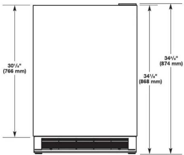 JENN-AIR JUW24FRERS - Dimensions du produit - 1