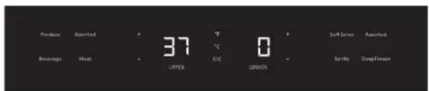 Produce Assorted + 37 °F + Soft Serve Assorted Beverage Meat - UPPER °C E/C LOWER - Spinks Deep Freeze