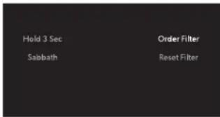 Hold 3 Sec Saibath Order Filter Reset Filter