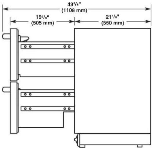 43½" (1108 mm) 19½" (505 mm) 21½" (550 mm)