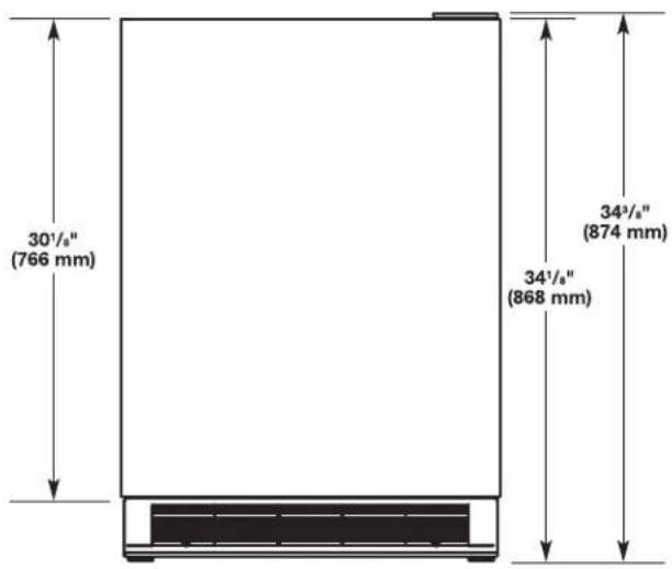 JENN-AIR JUW24FLECX - Medidas del producto - 1