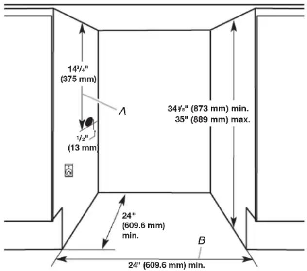 JENN-AIR JUW24FRECX - Opening Dimensions - 1