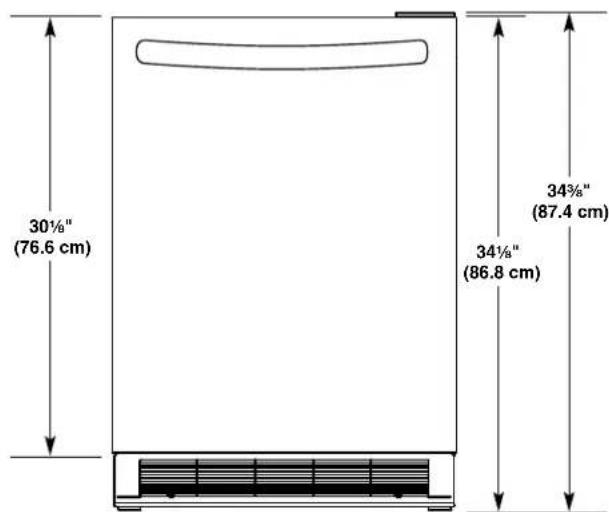 JENN-AIR JUB24FRERS - Product Dimensions - 1