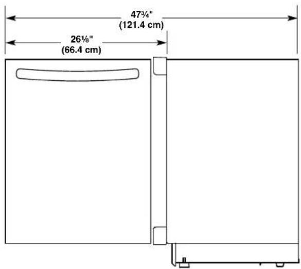 JENN-AIR JUB24FRERS - Product Dimensions - 2