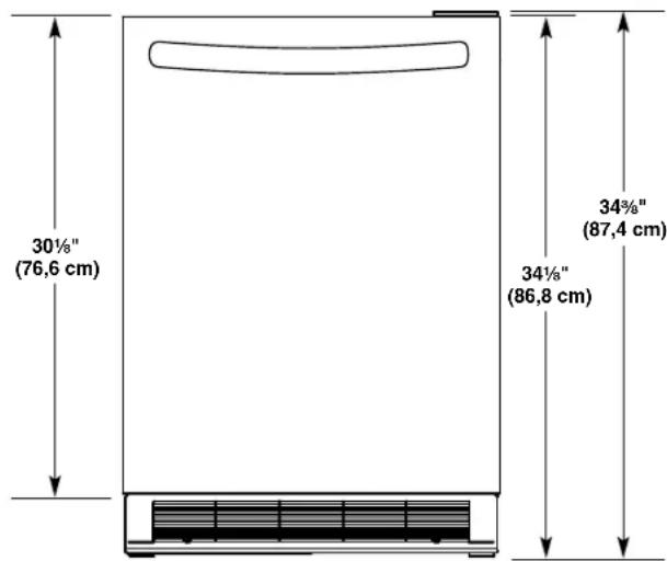 JENN-AIR JUB24FRERS - Dimensiones del producto - 1