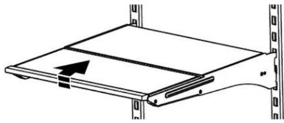 JENN-AIR JFX2897DRP - To retract and extend the front section of the shelf: - 1