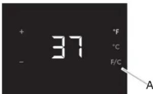 JENN-AIR JUG24FRERS - Visualisation de la température en degrés Celsius - 1