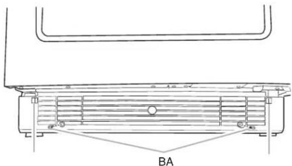 JENN-AIR JUB24FLERS - Pour enlever la grille de la base : - 1