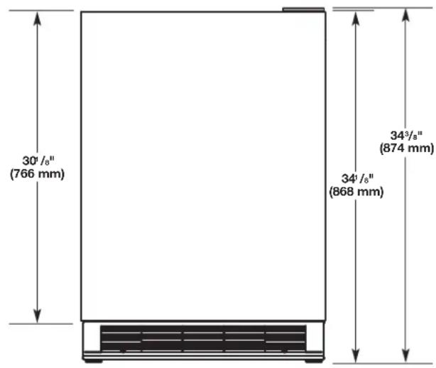 JENN-AIR JUB24FLERS - Medidas del producto - 1