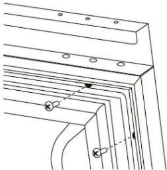 Technical line drawing of a structural panel with mounting holes and bolted joints (no text or symbols)