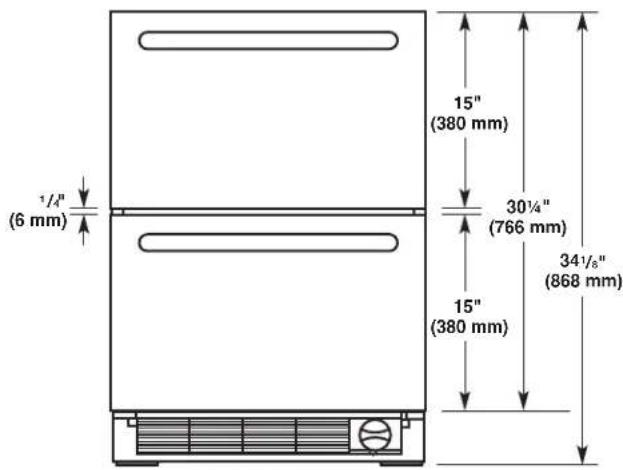JENN-AIR JUD24FRERS - Estilo 1 - Serie Euro (vista frontal) - 1