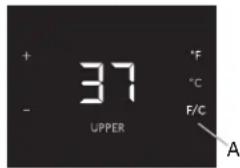 JENN-AIR JUD24FRERS - Visualisation de la température en degrés Celsius - 1