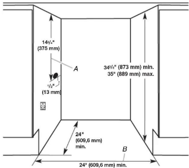 JENN-AIR JUD24FRERS - Dimensions de l'ouverture (pour les deux styles) - 1