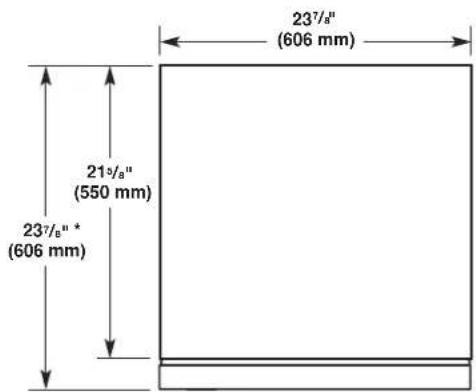 JENN-AIR JUD24FRERS - Dimensions de largeur de tiroir - 2