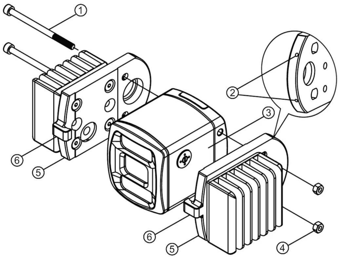 IFM E3D304 - Montage du E3D304 pour le fonctionnement horizontal de l'appareil - 1