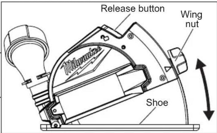 MILWAUKEE M12 Fuel 252221XC - Installing, Removing, and Adjusting the Dust Shoe Assembly - 1