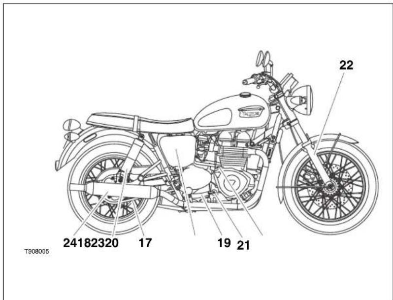 TRIUMPH Bonneville T214 (2015) - IDENTIFICATION DES PIÈCES - 2