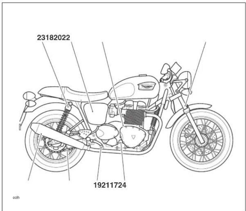 TRIUMPH Bonneville T214 (2015) - Identification des pi - 2