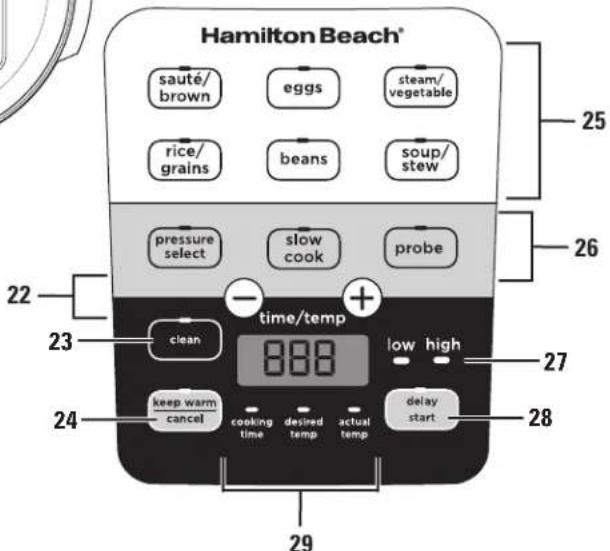 HAMILTON BEACH 34506 - Pièces et caractéristiques (suite) - 3