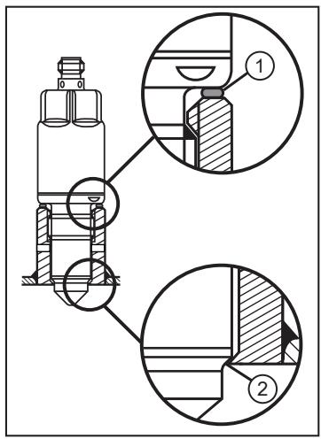 IFM LMT100 - Instalarea LMT1x0, LMT1x1 și LMT1x2 (compatibil cu normele de igienă) - 1