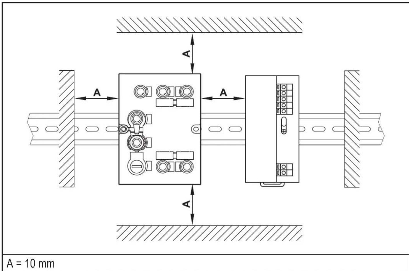 IFM DTE105 - Distance de montage - 1