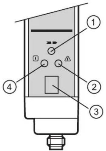 IFM OY808S - Eléments de service et d'indication - 1