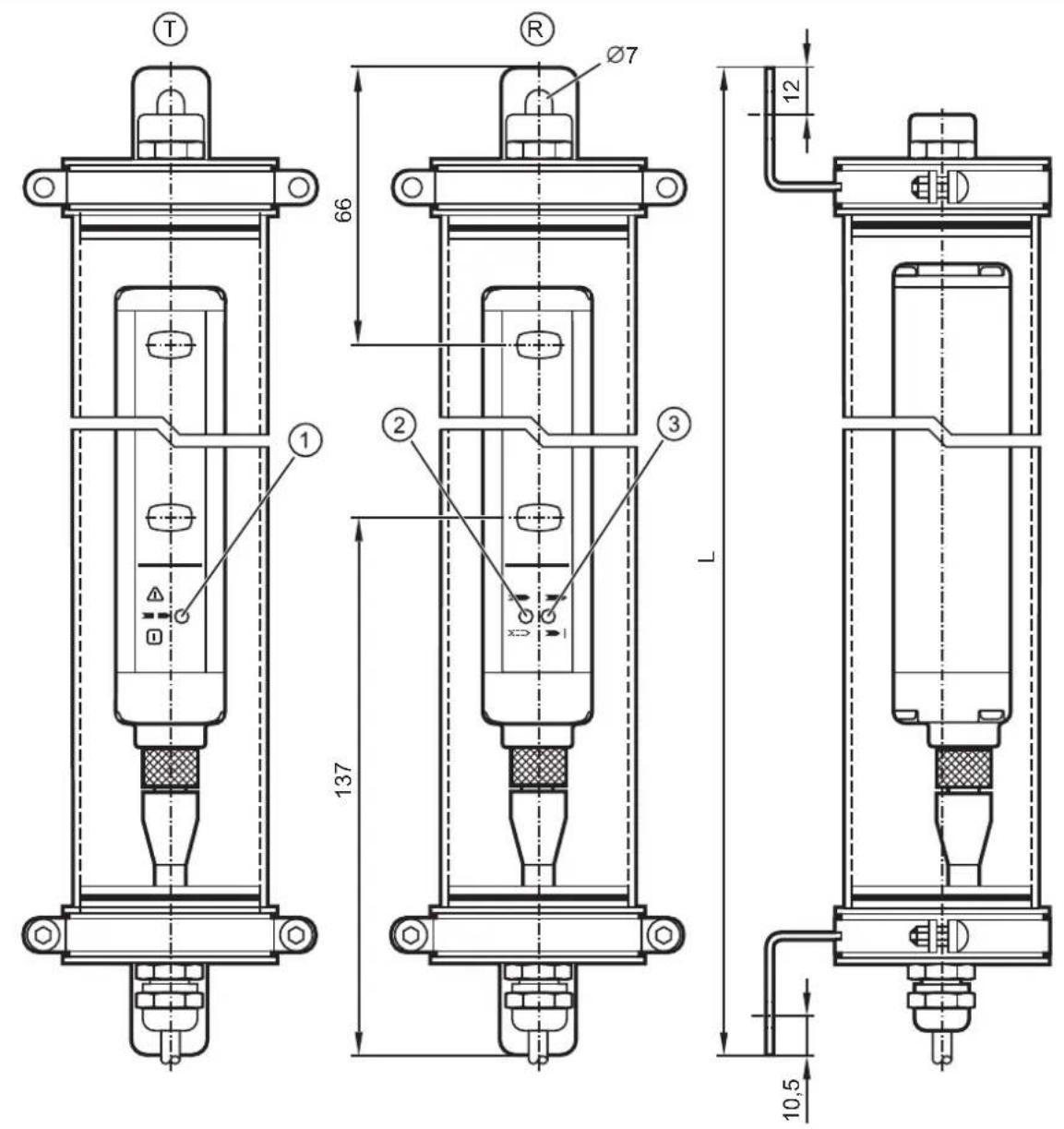 IFM OY410S - Schéma d'encombrement - 1