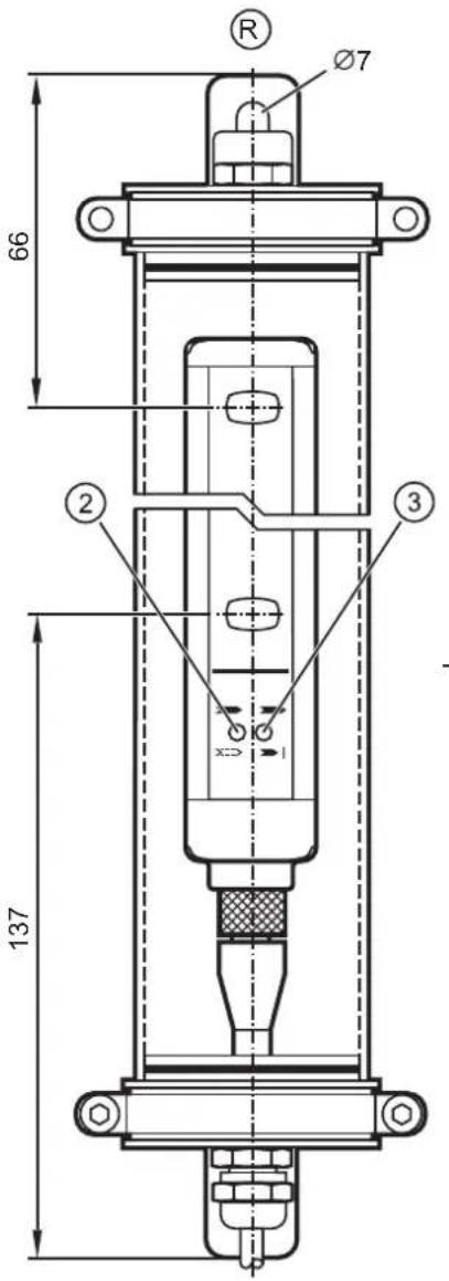 IFM OY407S - Schéma d'encombrement - 2