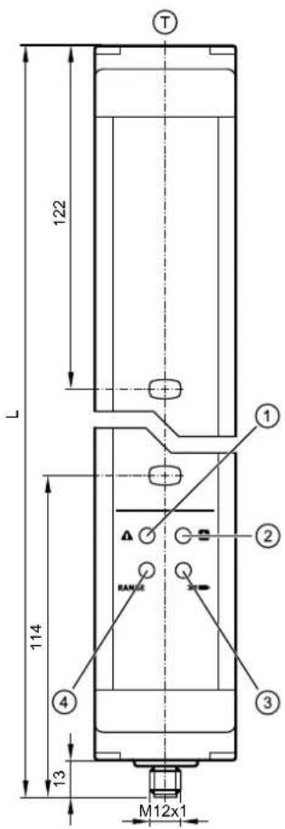 IFM OY952S - Schéma d'encombrement - 1