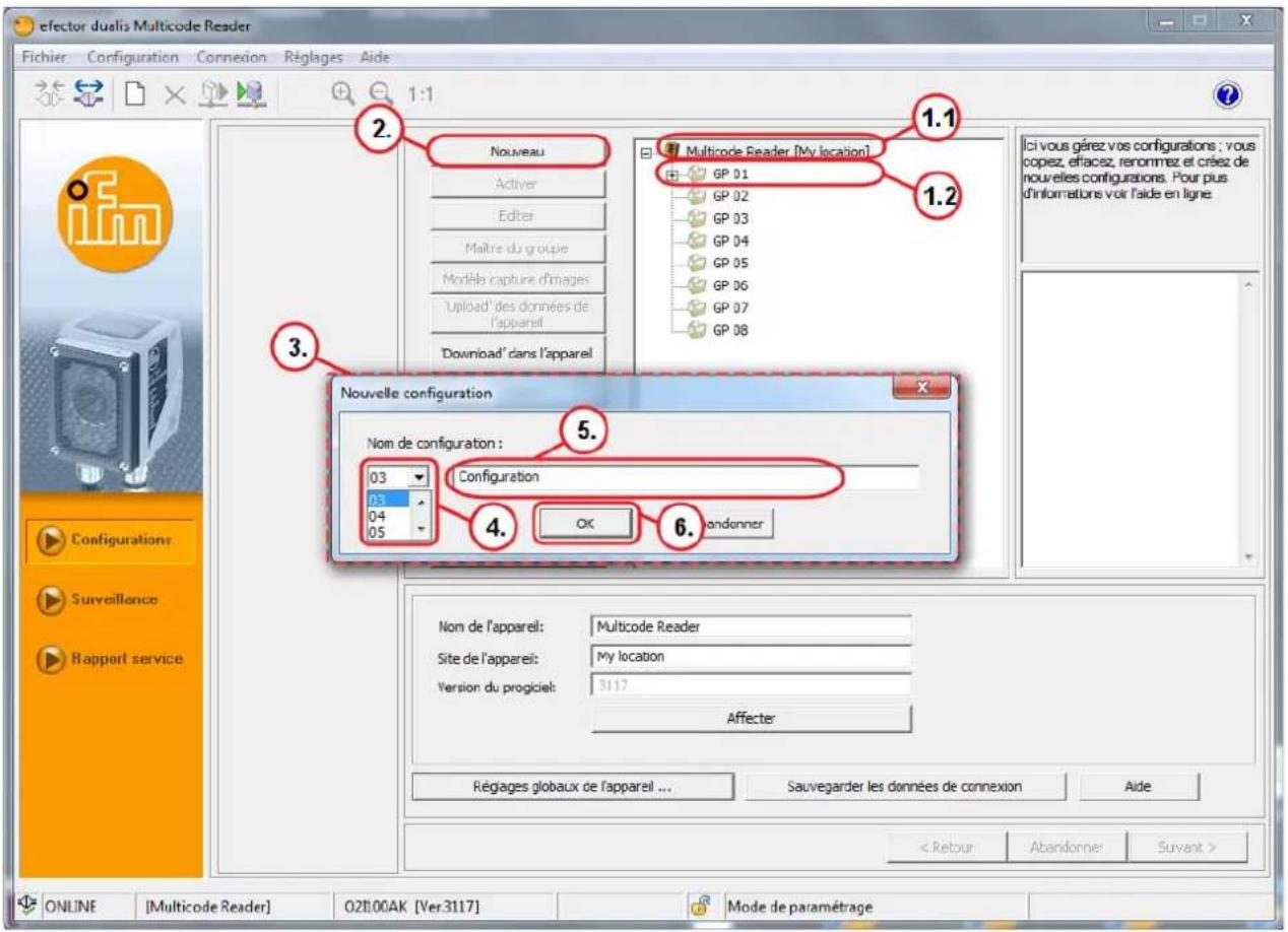 IFM O2I300 - Créer une nouvelle configuration - 1