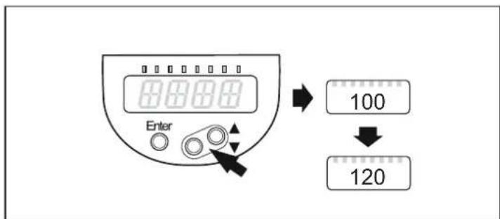 Enter 100 120