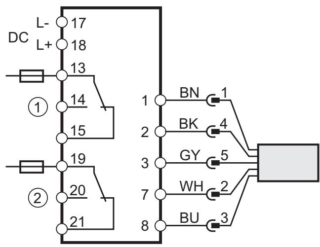 IFM SN2301 - 端子接続 - 2