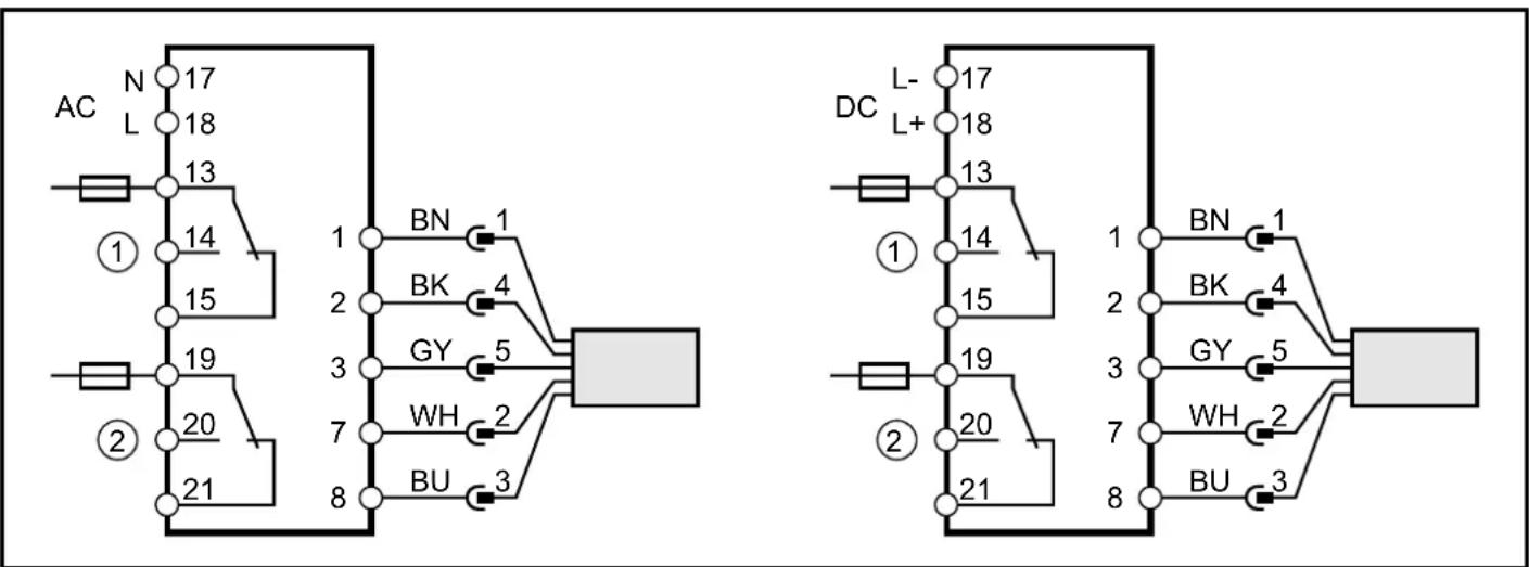 IFM SN2302 - Raccordement des bornes - 1