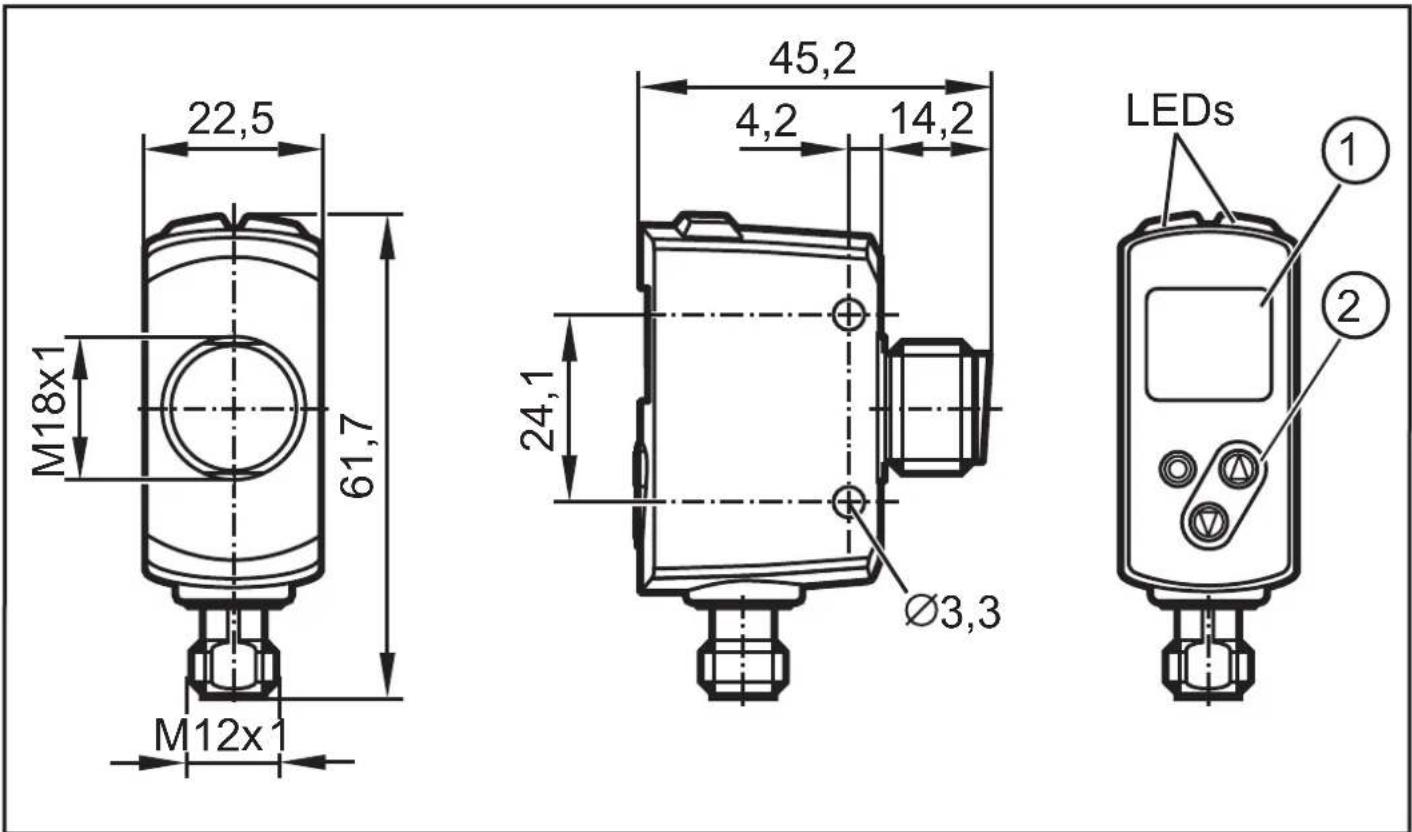 IFM OGD582 - Schéma d'encombrement - 1