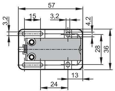 IFM KQ6002 - 장착 어댑터의 보어 홀 치수 - 1