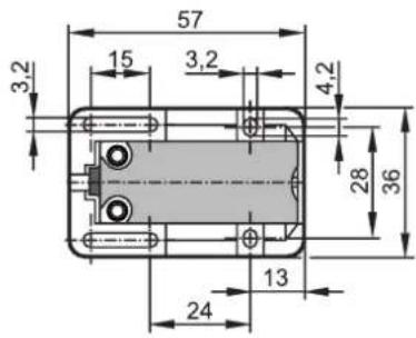 IFM KQ6003 - Cotation trous adaptateur de montage - 1