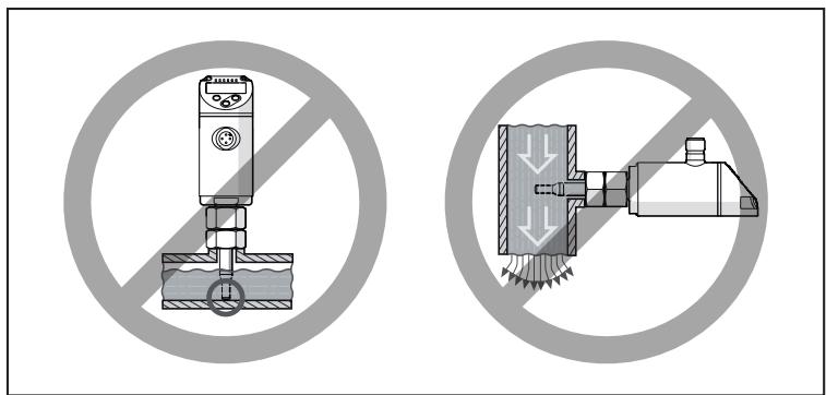 IFM SA4120 - Impermissible installation position - 1