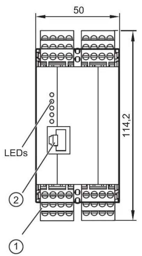 IFM VSE100 - Schéma d'encombrement - 1