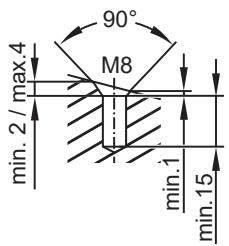 IFM VSA001 - センサ取付け穴の工事方法 - 1