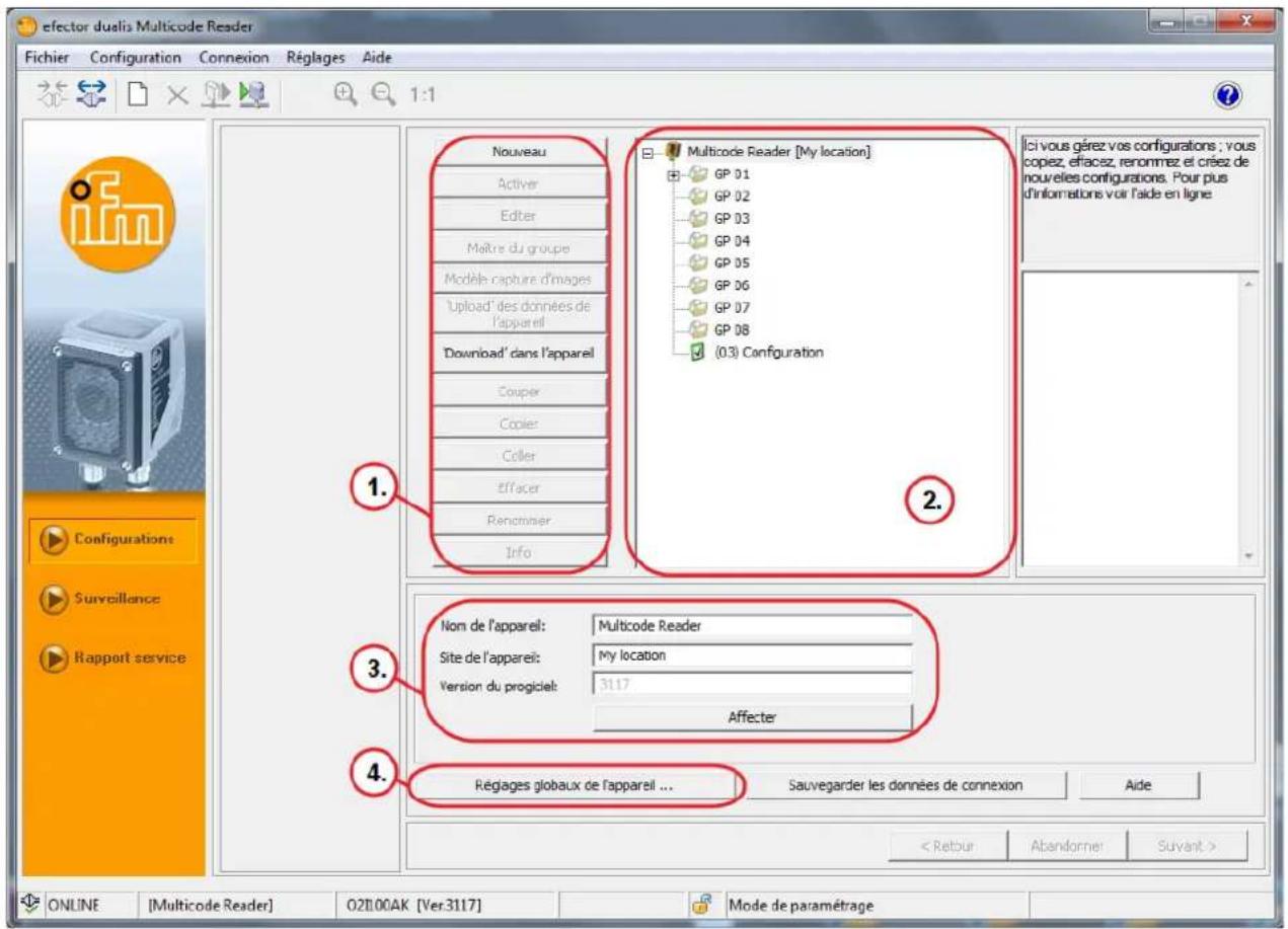IFM O2I305 - Appeler le mode de configuration - 2