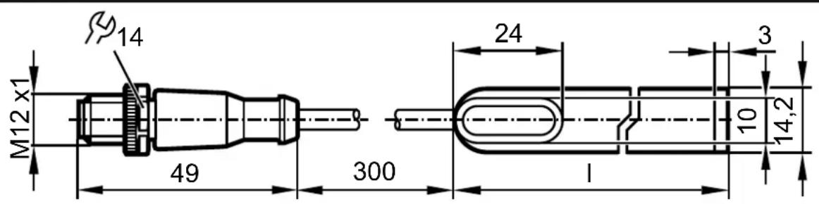 IFM DV1004 - Schéma d'encombrement - 1