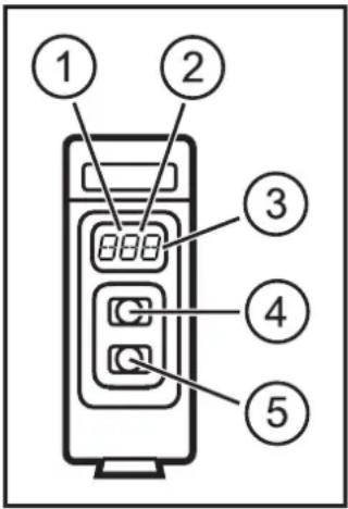 IFM O5D150 - Éléments de service et d'indication - 1