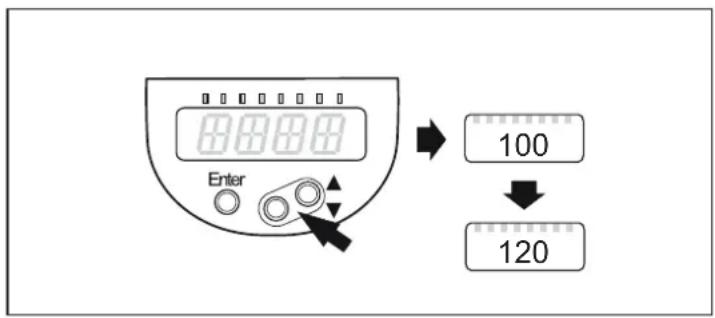 Enter 100 120