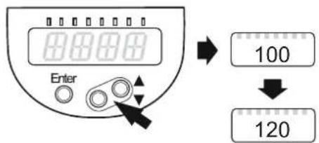 Enter 100 120
