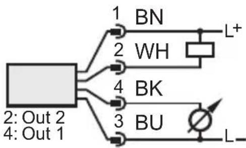 IFM PI2309 - Raccordement pour le fonctionnement 3 fils - 5