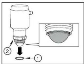 IFM LW2720 - Monter l'appareil avec un raccord G1 - 2