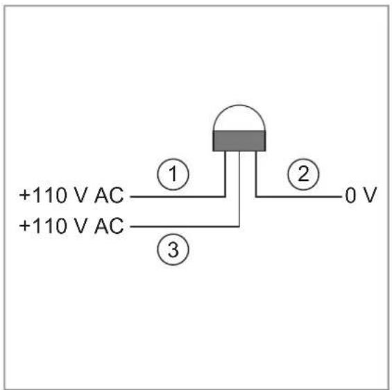 +110 V AC +110 V AC ① ② 0 V ③