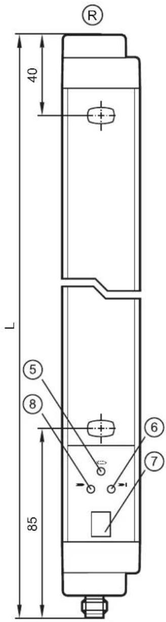 IFM OY816S - Schéma d'encombrement - 2