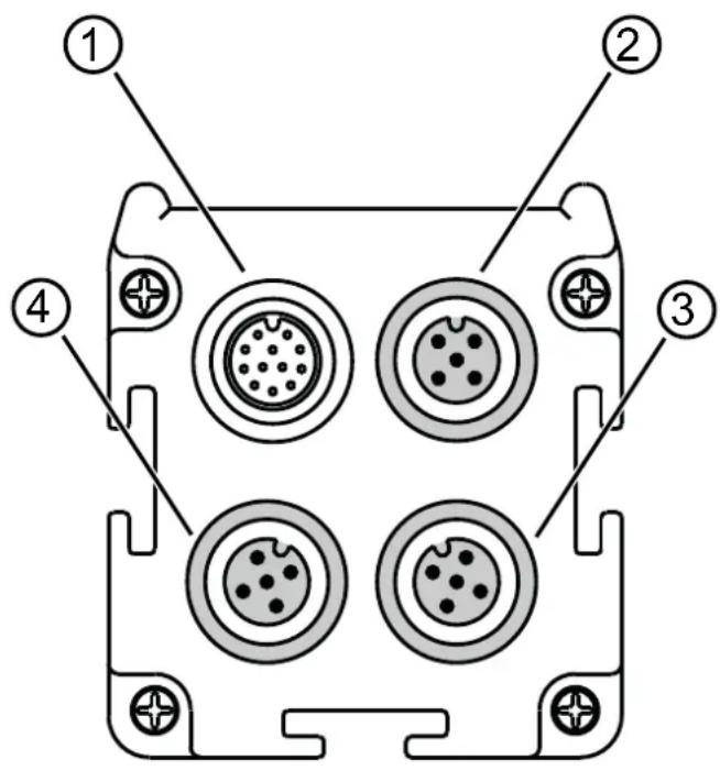 IFM OY511S - Schéma de branchement du récepteur (barrière multifaisceaux) - 1